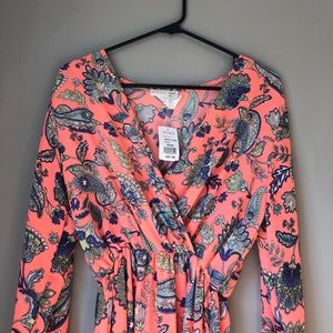 Bright Pink Paisley Romper 🍬